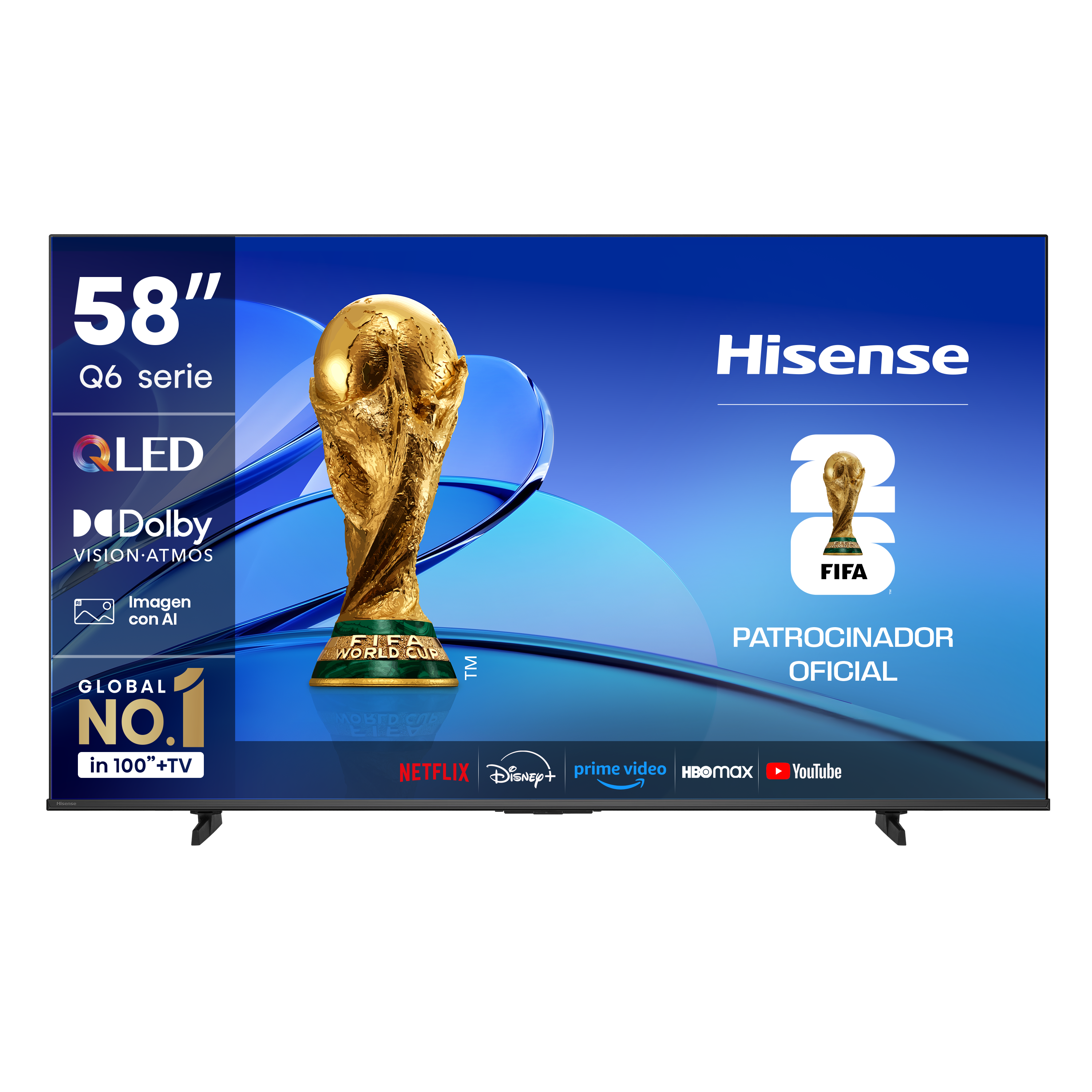 Televisor Hisense QLED 58" HS-58Q6QV Smart TV 4K UHD Dolby Vision