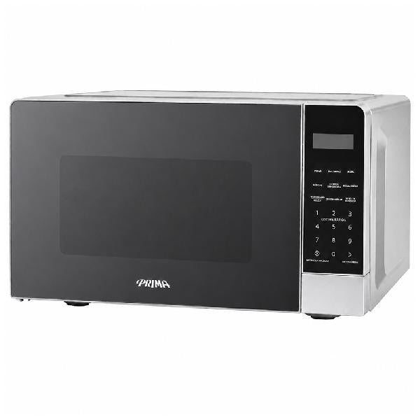 Microondas Digital Prima 20 Litros 1100W Silver Acero Inoxidable